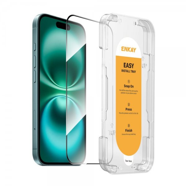 ENKAY iPhone 16 Plus Skjermbeskytter Monteringsramme Easy Install