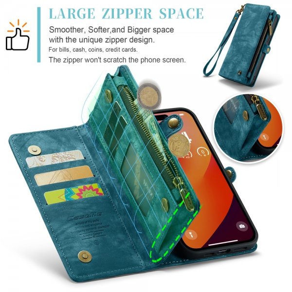 CaseMe iPhone 16 Pro Etui 008 Series Avtakbart Deksel Blå
