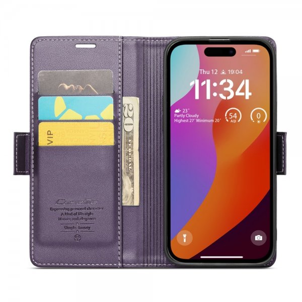 CaseMe iPhone 16 Pro Etui 023 Series Lilla