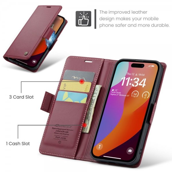 CaseMe iPhone 16 Pro Etui 023 Series Rød