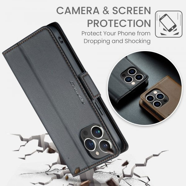 CaseMe iPhone 16 Pro Etui 023 Series Svart