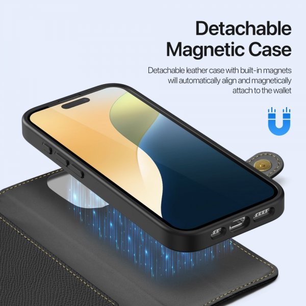 Dux Ducis iPhone 16 Pro Etui 2-in-1 Lawa Series MagSafe Svart