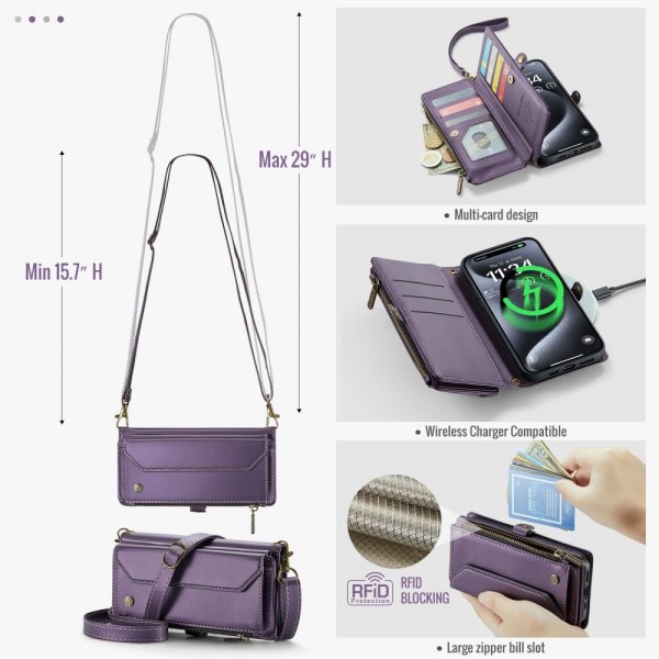 CaseMe iPhone 16 Pro Etui C36 Series Lilla