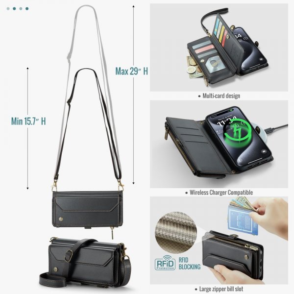 CaseMe iPhone 16 Pro Etui C36 Series Svart