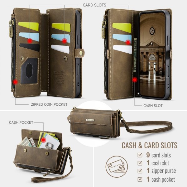 CaseMe iPhone 16 Pro Etui C39 Series Brun