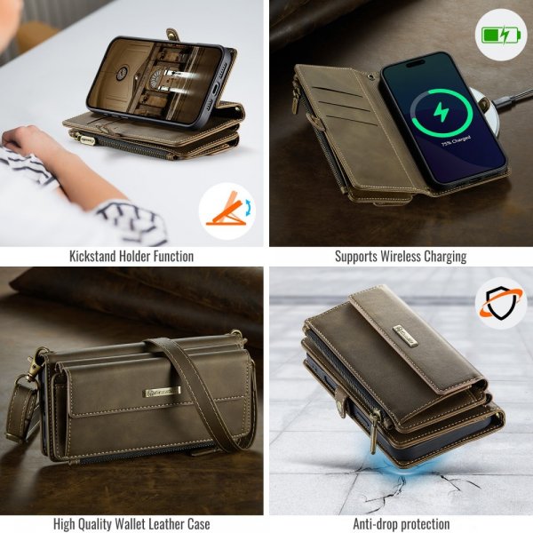 CaseMe iPhone 16 Pro Etui C39 Series Brun