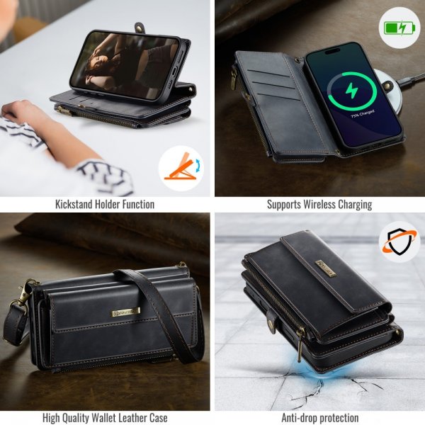 CaseMe iPhone 16 Pro Etui C39 Series Svart