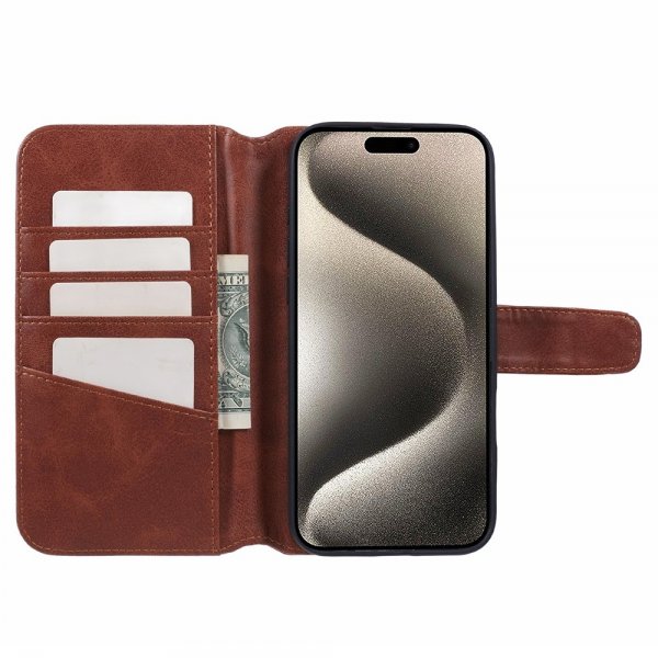 Nordic Covers iPhone 16 Pro Etui Essential Leather Maple Brown