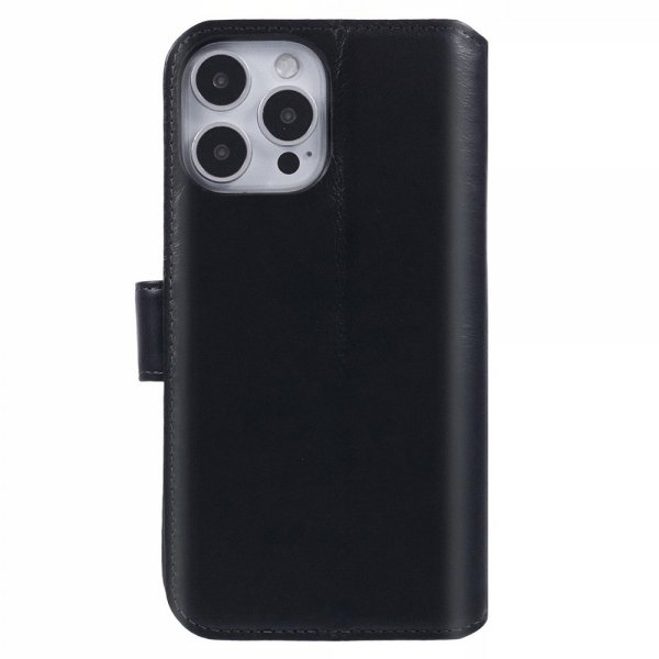Nordic Covers iPhone 16 Pro Etui Essential Leather Raven Black