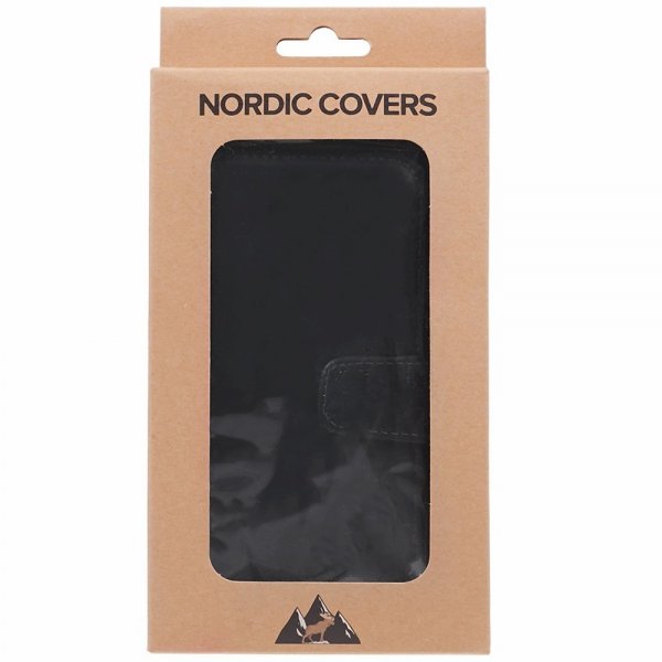 Nordic Covers iPhone 16 Pro Etui Essential Leather Raven Black