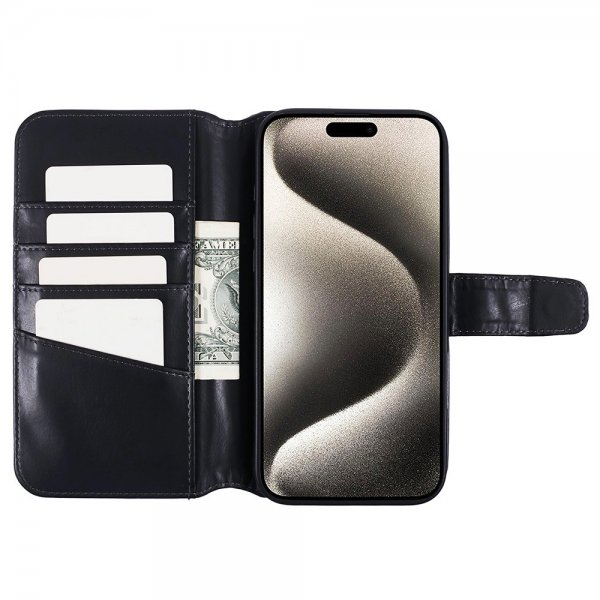 Nordic Covers iPhone 16 Pro Etui MagLeather Raven Black
