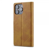 Lc.Imeeke iPhone 16 Pro Etui med Kortlomme stativfunksjon Lysebrun