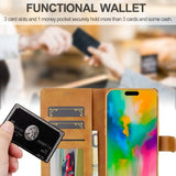 Lc.Imeeke iPhone 16 Pro Etui med Kortlomme stativfunksjon Lysebrun