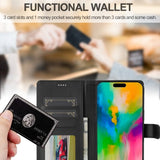 Lc.Imeeke iPhone 16 Pro Etui med Kortlomme stativfunksjon Svart