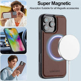 Lc.Imeeke iPhone 16 Pro Etui Avtagbart Deksel L2 Series MagSafe Brun