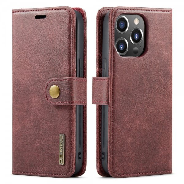 Dg.Ming iPhone 16 Pro Etui Avtagbart Deksel Rød