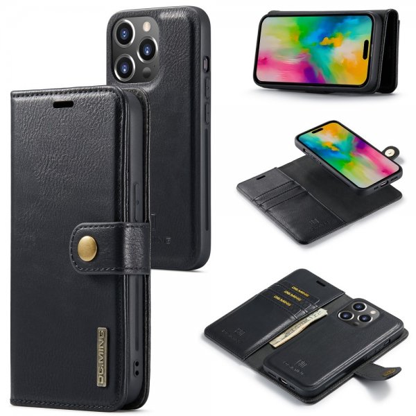 Dg.Ming iPhone 16 Pro Etui Avtagbart Deksel Svart