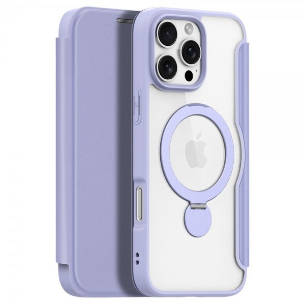 Dux Ducis iPhone 16 Pro Etui Skin X Pro Series Kickstand MagSafe Lilla