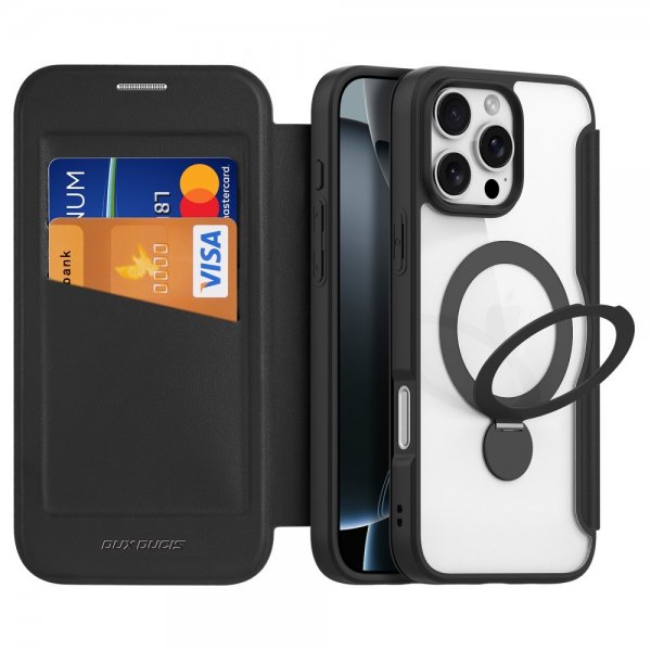 Dux Ducis iPhone 16 Pro Etui Skin X Pro Series Kickstand MagSafe Svart