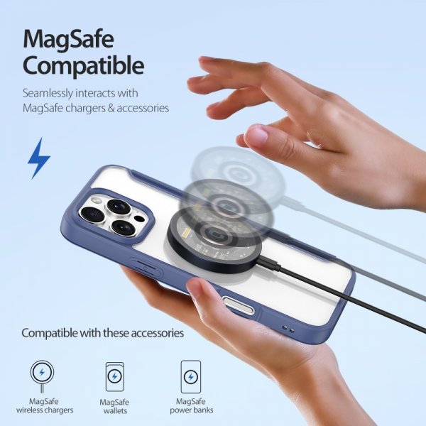 Dux Ducis iPhone 16 Pro Etui Skin X Pro Series MagSafe Blå