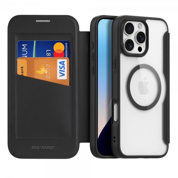 Dux Ducis iPhone 16 Pro Etui Skin X Pro Series MagSafe Svart