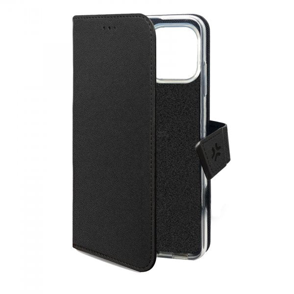 Celly iPhone 16 Pro Etui Wally Wallet Case Svart