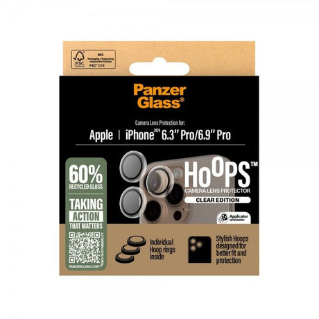 PanzerGlass iPhone 16 Pro/iPhone 16 Pro Max Kamerabeskytter Hoops Transparent