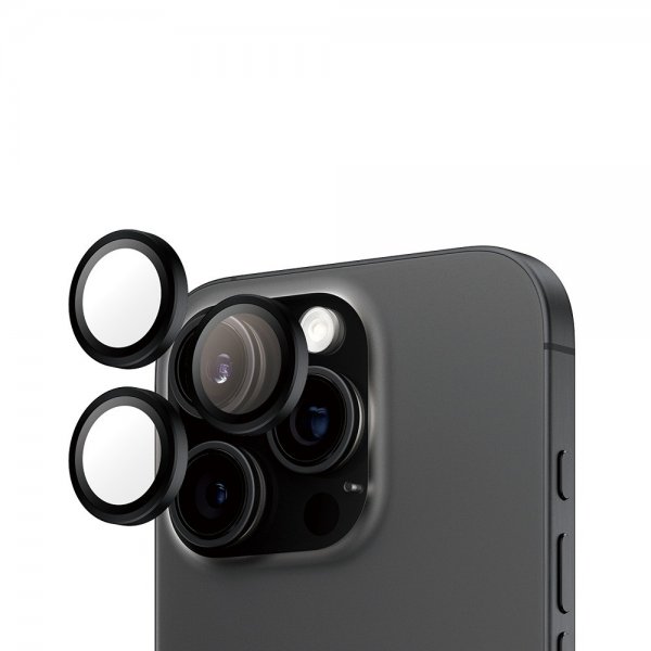 PanzerGlass iPhone 16 Pro/iPhone 16 Pro Max Kamerabeskytter Hoops Svart