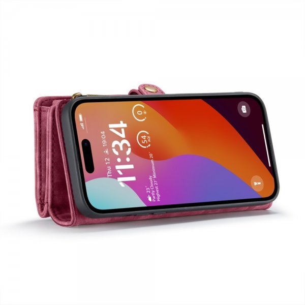 CaseMe iPhone 16 Pro Max Etui 008 Series Avtakbart Deksel Rød