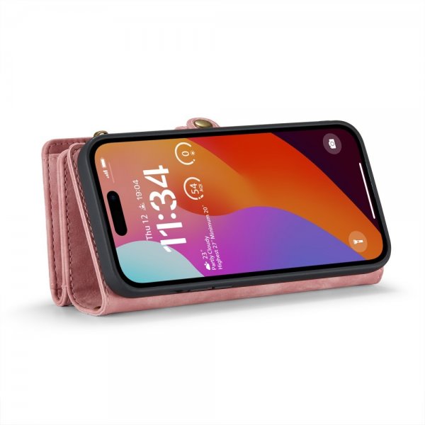 CaseMe iPhone 16 Pro Max Etui 008 Series Avtakbart Deksel Rosa