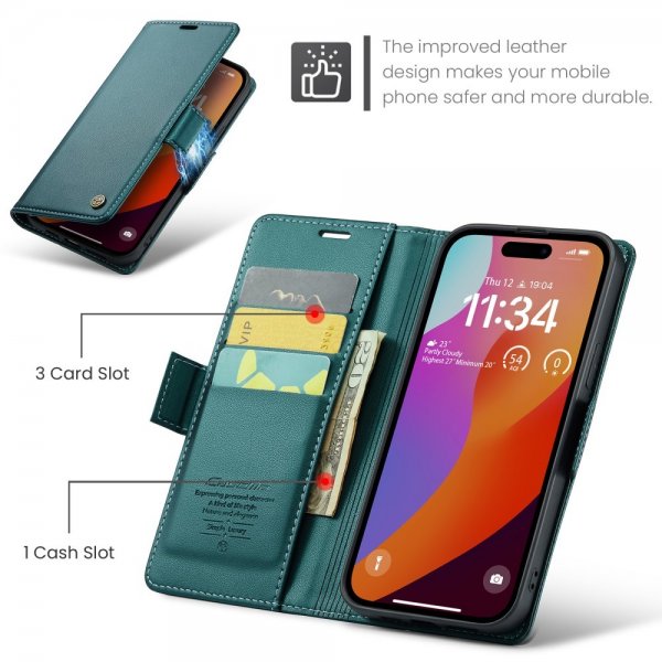 CaseMe iPhone 16 Pro Max Etui 023 Series Grønn