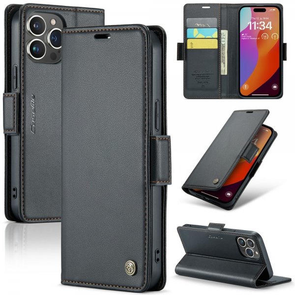 CaseMe iPhone 16 Pro Max Etui 023 Series Svart