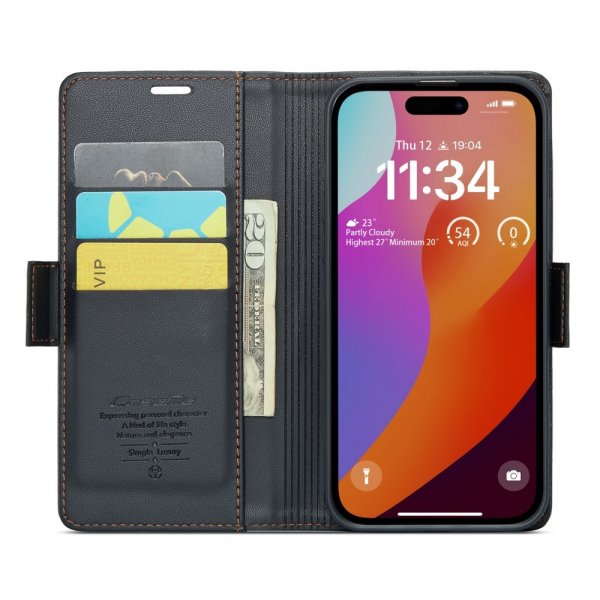 CaseMe iPhone 16 Pro Max Etui 023 Series Svart