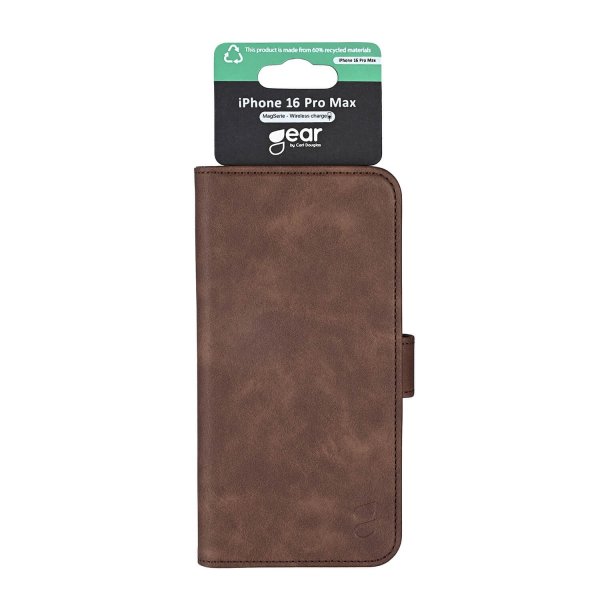 Gear iPhone 16 Pro Max Etui 3 Kortlomme  Brun