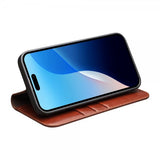 Qialino iPhone 16 Pro Max Etui Ekte Skinn Brun