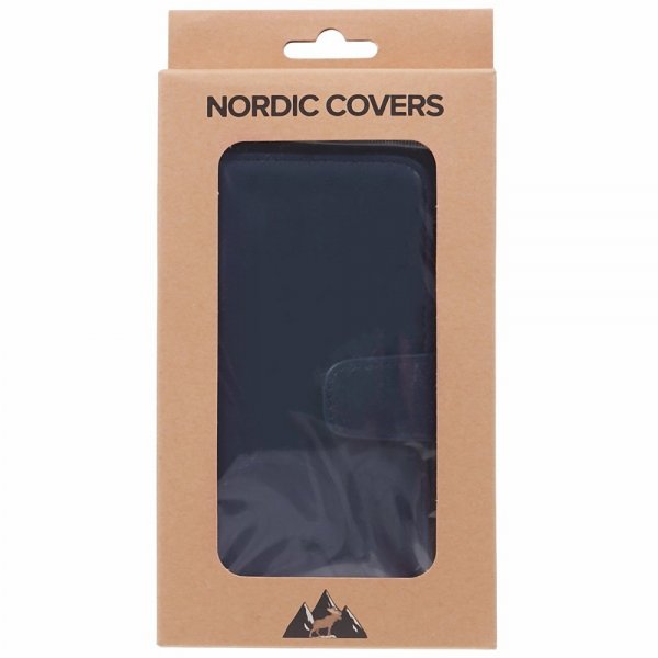 Nordic Covers iPhone 16 Pro Max Etui Essential Leather Heron Blue