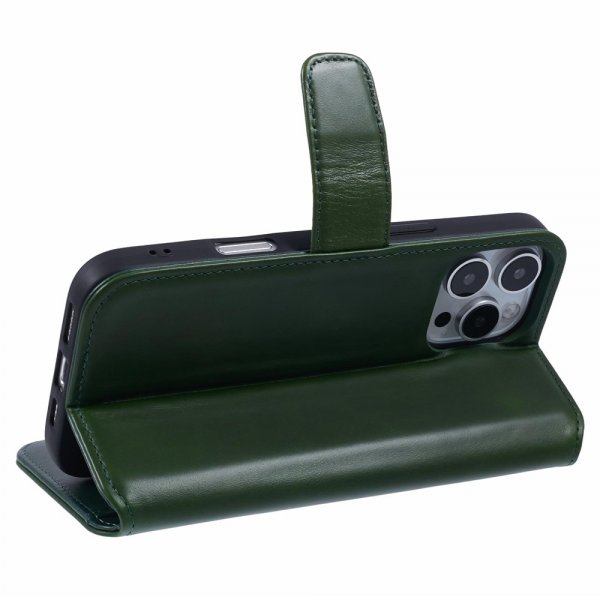 Nordic Covers iPhone 16 Pro Max Etui Essential Leather Juniper Green