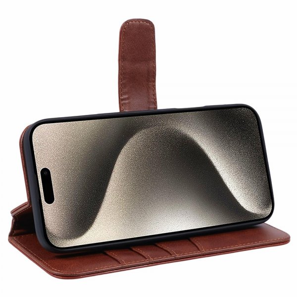 Nordic Covers iPhone 16 Pro Max Etui Essential Leather Maple Brown