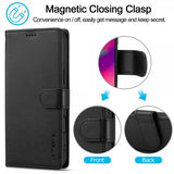 Lc.Imeeke iPhone 16 Pro Max Etui med Kortlomme stativfunksjon Svart
