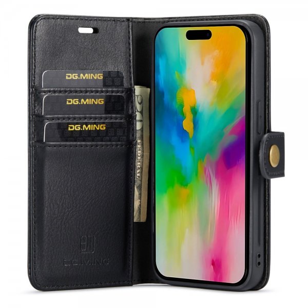 Dg.Ming iPhone 16 Pro Max Etui Avtagbart Deksel Svart