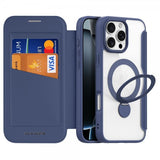 Dux Ducis iPhone 16 Pro Max Etui Skin X Pro Series Kickstand MagSafe Blå