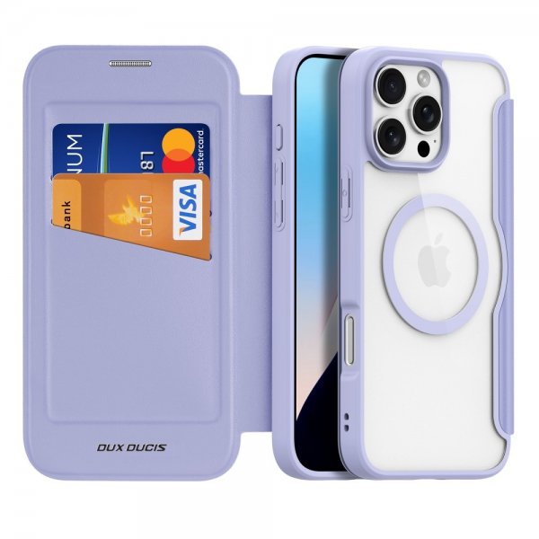 Dux Ducis iPhone 16 Pro Max Etui Skin X Pro Series MagSafe Lilla