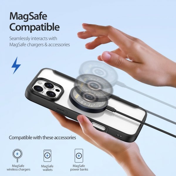 Dux Ducis iPhone 16 Pro Max Etui Skin X Pro Series MagSafe Svart