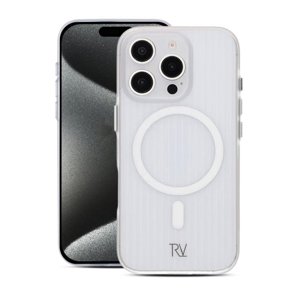 Rvelon iPhone 16 Pro Max Deksel Korrugerte MagSafe Transparent
