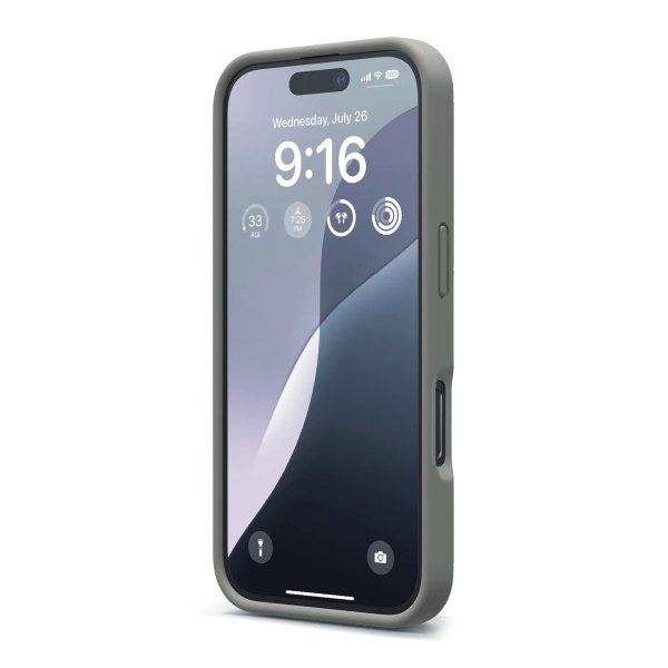 Rvelon iPhone 16 Pro Max Deksel Silikon Grå
