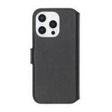 Rvelon iPhone 16 Pro Max Etui Ekte skinn Kortlommer Svart