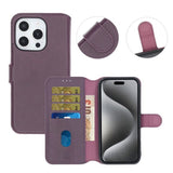 Rvelon iPhone 16 Pro Max Etui Detachable Wallet Case Lilla