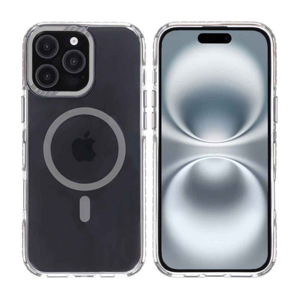 Rvelon iPhone 16 Pro Max Deksel TPU MagSafe Grå