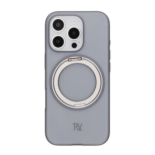 Rvelon iPhone 16 Pro Max Deksel Roterbart Stativ Grå