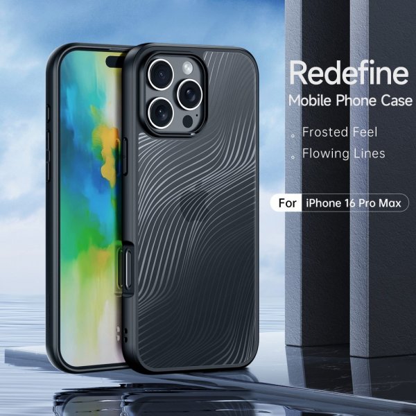 Dux Ducis iPhone 16 Pro Max Deksel Aimo Series Svart
